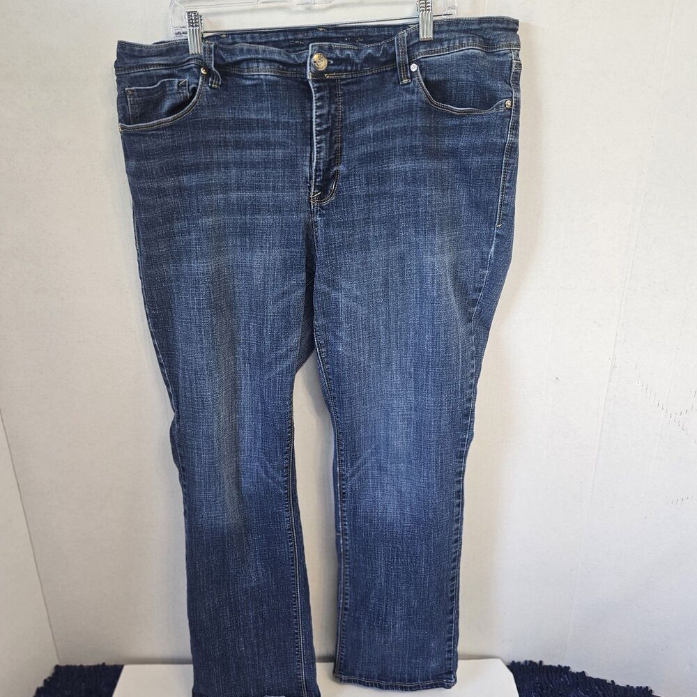 Seven7 Women's Boot Cut Jeans - Dark Blue